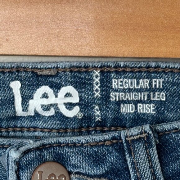 Lee Regular Fit Straight Leg Mid Rise Jeans Women's Size 6 Medium‎ Wash Western - Picture 7 of 12